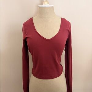 Lululemon Align Long Sleeve top, color- Mulled Wine, size 8